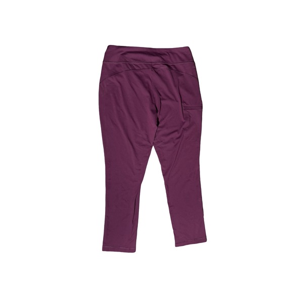Duluth Trading Co No-Yank Purple Leggings Womens L x 31 Activewear Pockets - Picture 2 of 9